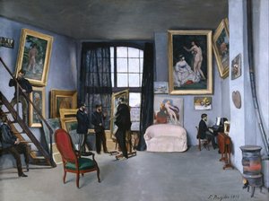 Bazilles atelier door Jean Frederic Bazille